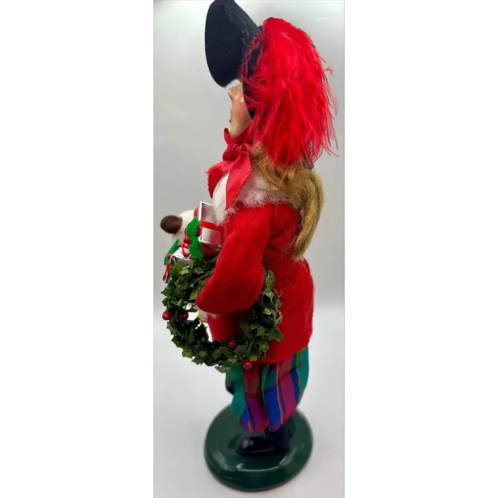 Byers Choice Lady With Basket and Gifts Signed - Dated 2003